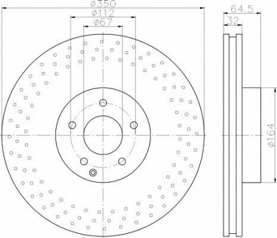 HELLA PAGID 8dd355115401 -  Тормозной диск